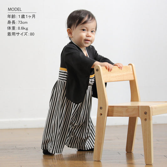 Direct from Japan | AENAK Black straight striped kimono jumpsuit