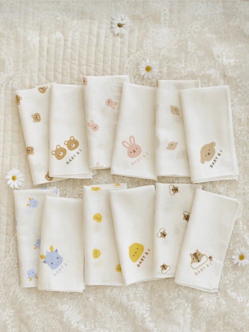 Made in Korea | Cotton baby scarves 10 pieces (35x35CM)