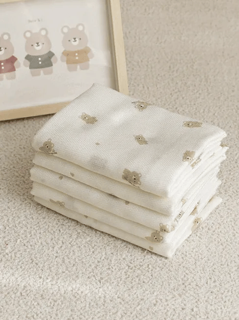 Made in Korea | Bamboo fiber baby scarf 5 pieces (90x90CM)