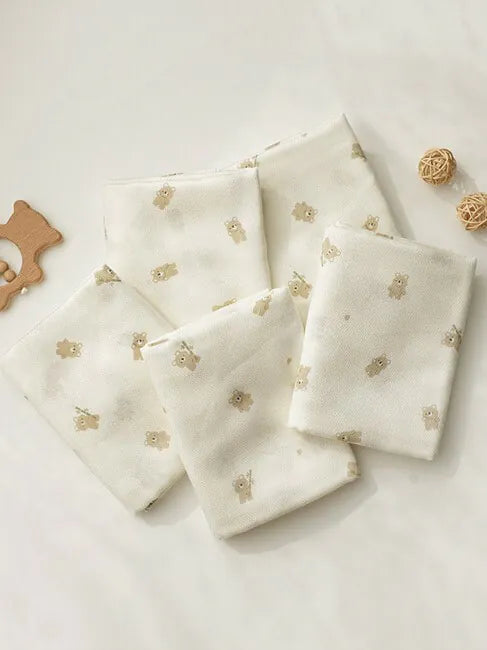Made in Korea | Bamboo fiber baby scarf 5 pieces (90x90CM)