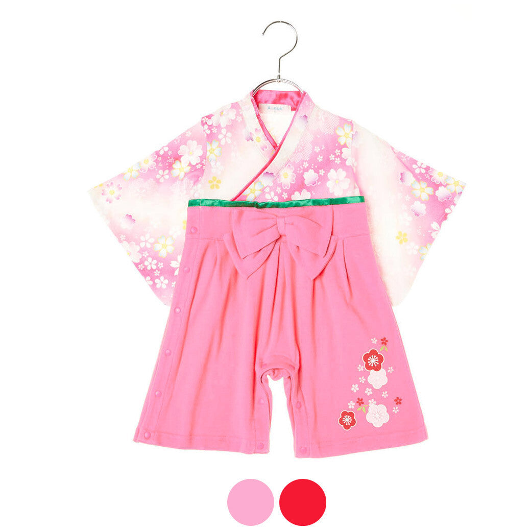 日本直送 | AENAK 水彩風梅花圖案和服連身褲