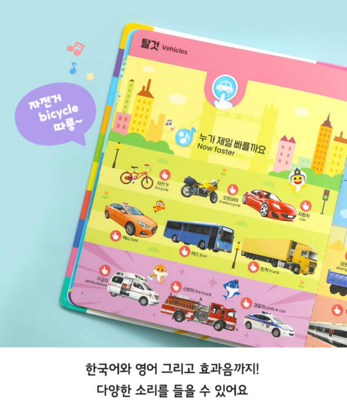 Directly shipped from Korea|BABY SHARK finger reading audio book