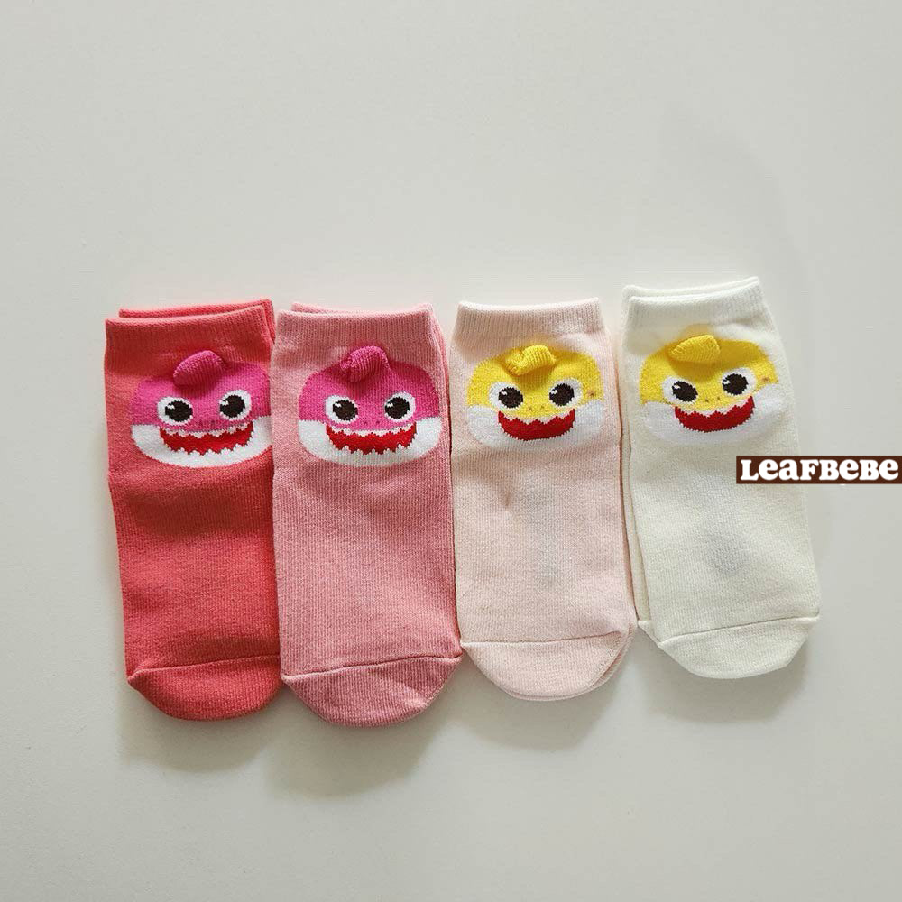 韓國製|BABY SHARK小童襪仔(1 SET 4對)