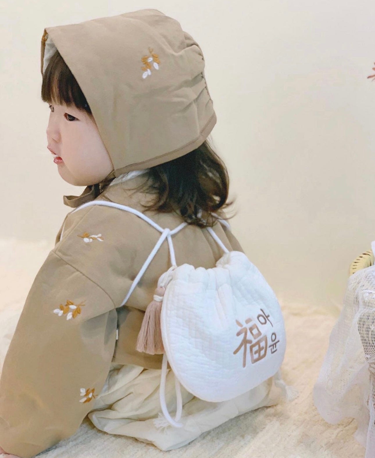 韓國製|客制化刺繡刻字福字袋仔