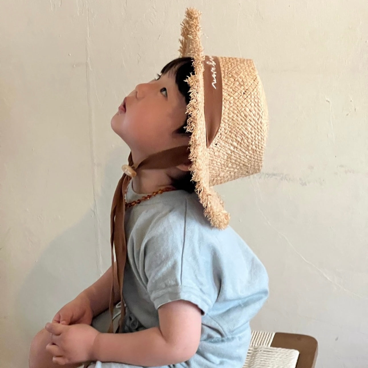 Made in Korea | Customized embroidered flat straw hat