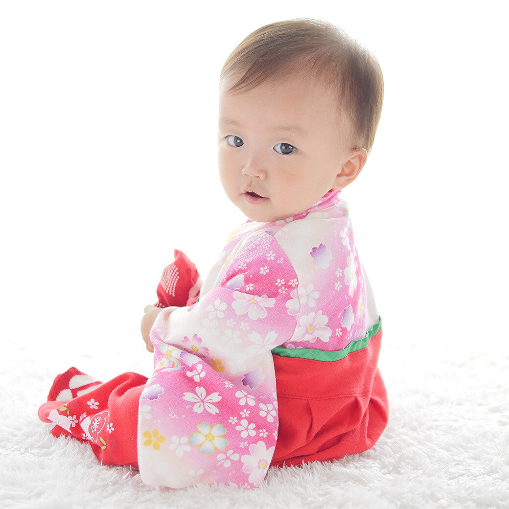 日本直送 | AENAK 水彩風梅花圖案和服連身褲