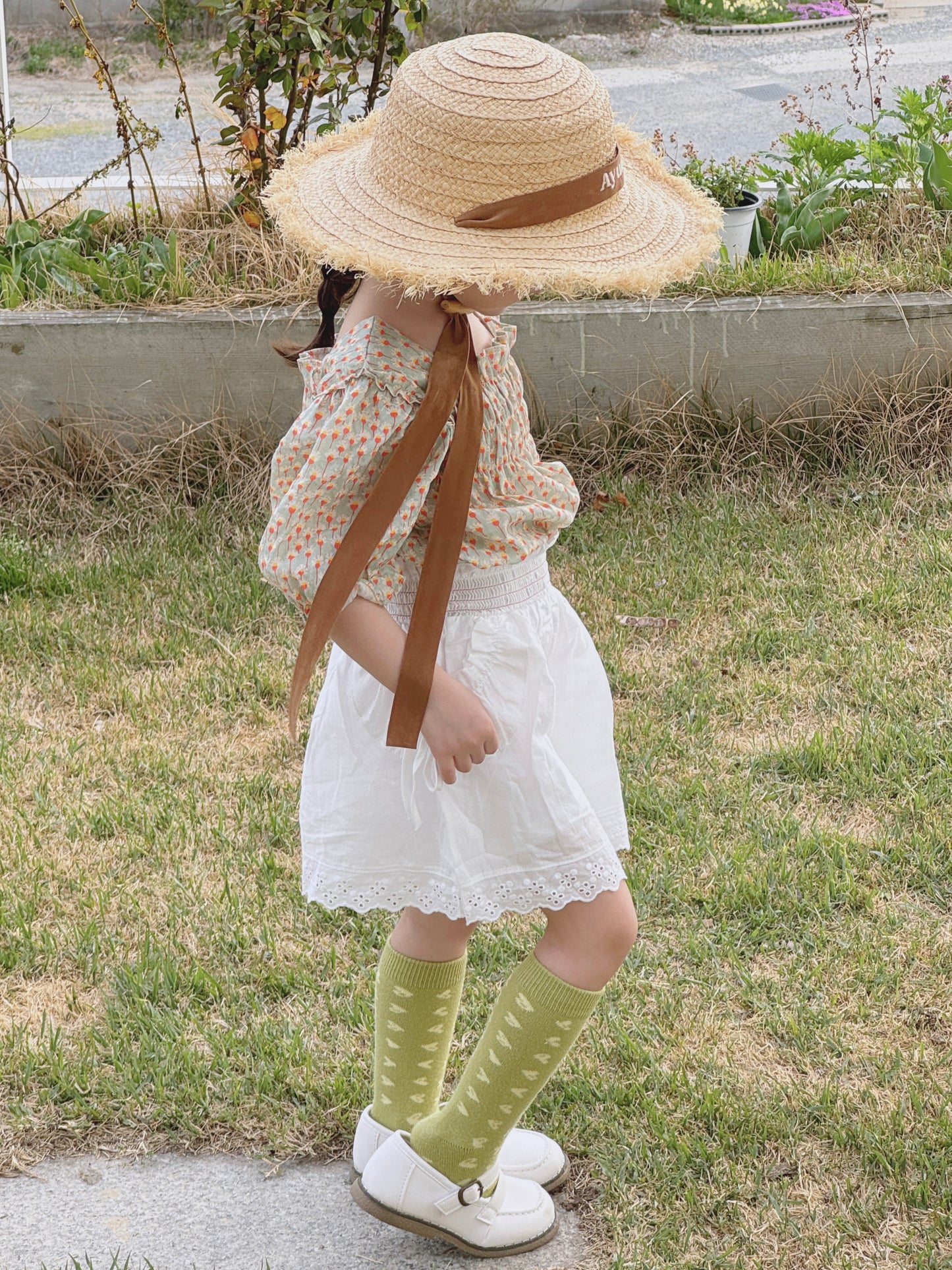 Made in Korea | Customized embroidered flat straw hat