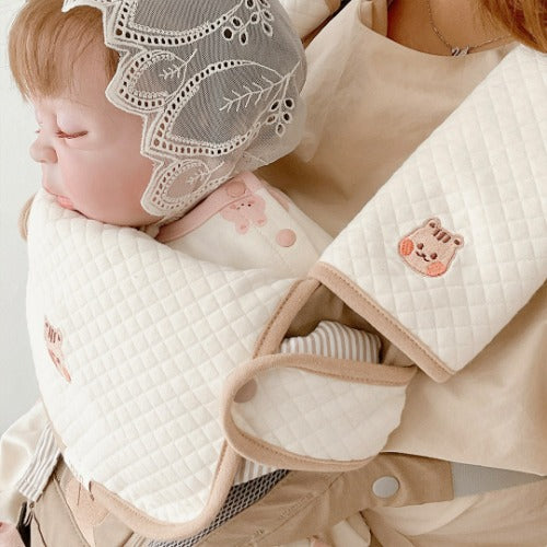DOT TO DOT organic cotton series - chest saliva towel + shoulder bite towel three-piece set