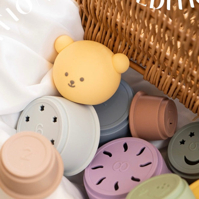 DOT TO DOT Bear Happy Game Stacking Cup