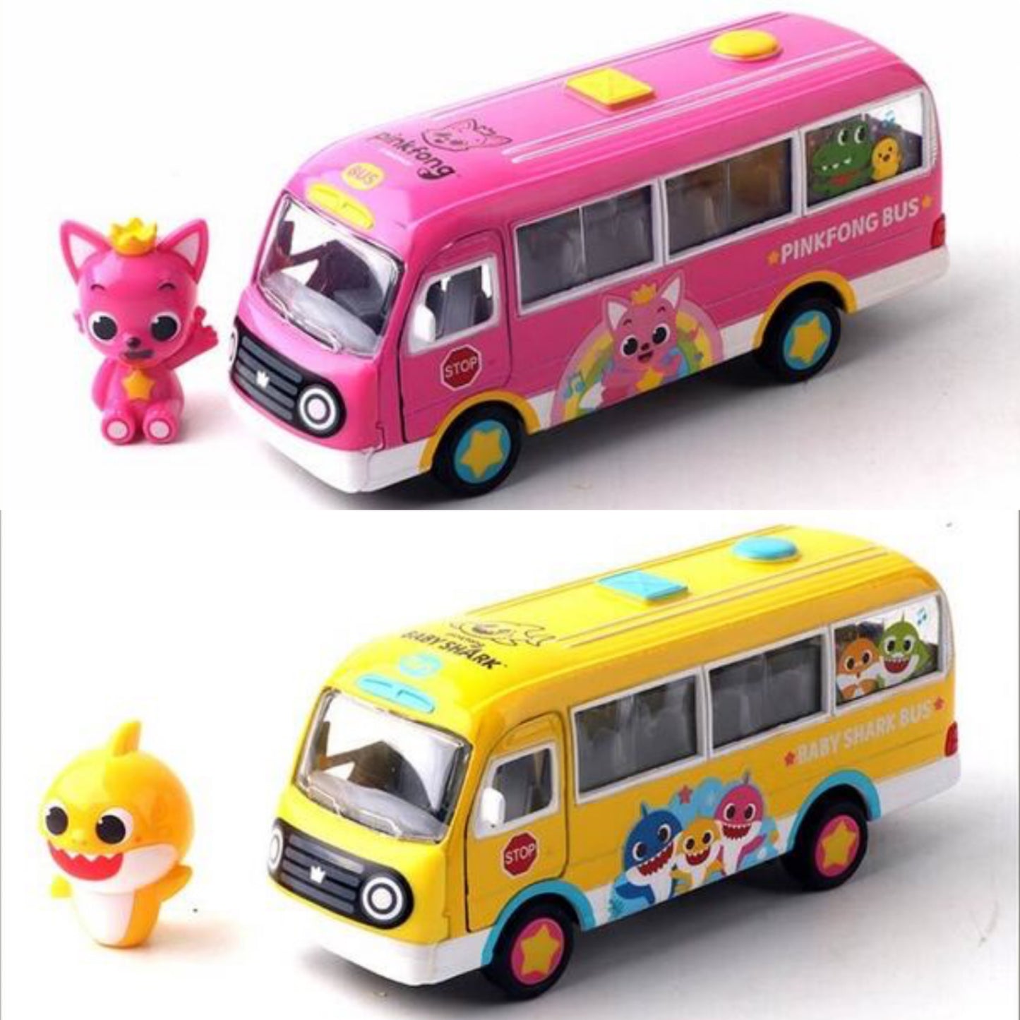 Direct delivery from Korea|BABY SHARK / PINKFONG school bus pull-back toy car