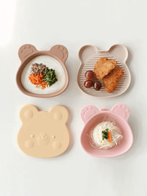 Made in Korea | Baby Bear Suction Cup Bowl with Lid