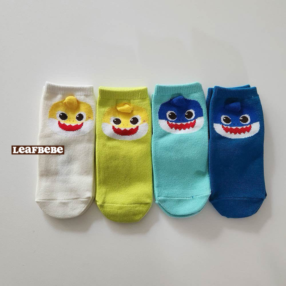 韓國製|BABY SHARK小童襪仔(1 SET 4對)