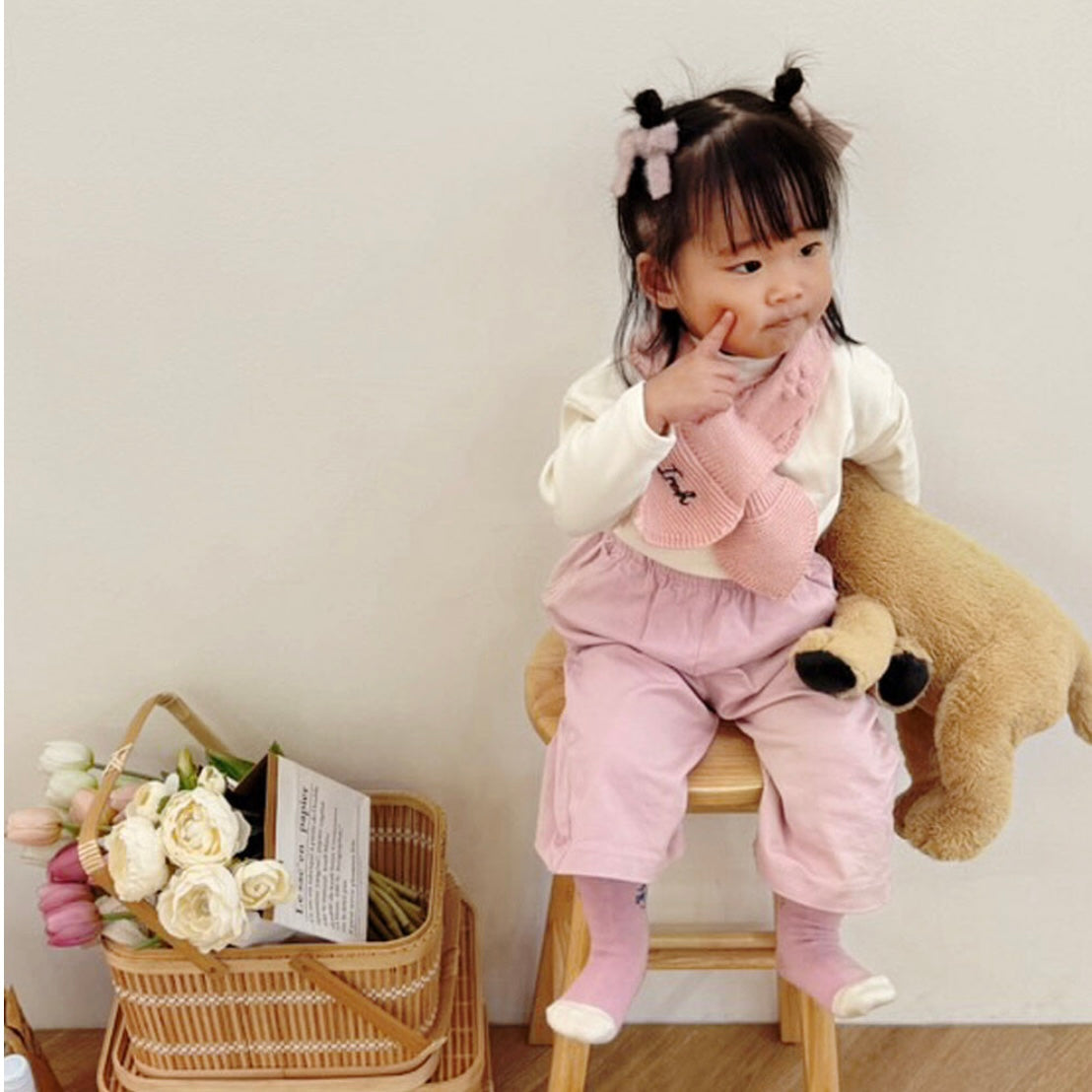 韓國製|客制化刺繡刻字環形頸巾