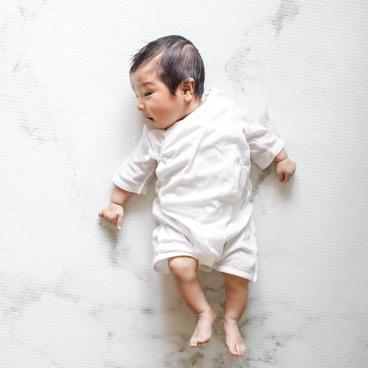 Made in Japan | AENAK newborn baby cotton pure white jumpsuit