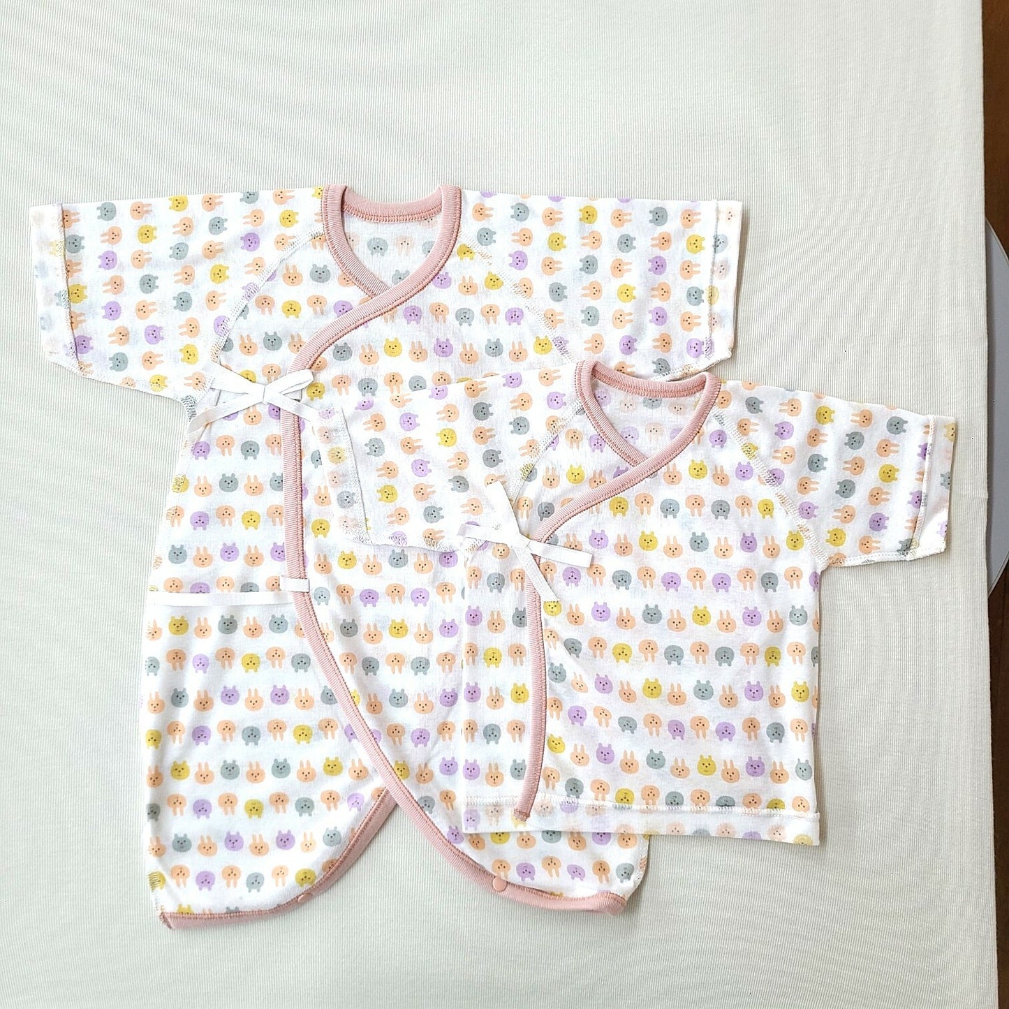 Made in Japan | Newborn baby cotton rabbit one-piece underwear two-piece set