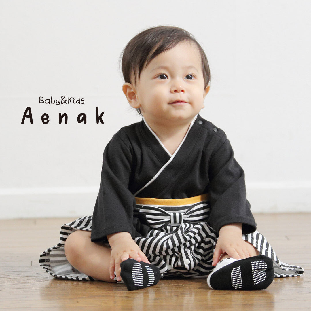Direct from Japan | AENAK Black straight striped kimono jumpsuit