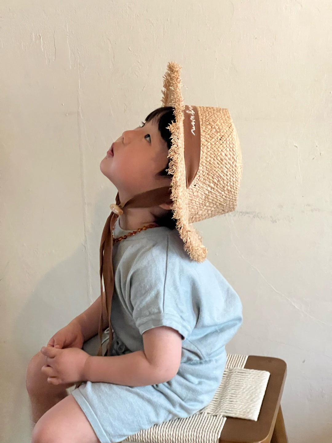 Made in Korea | Customized embroidered flat straw hat
