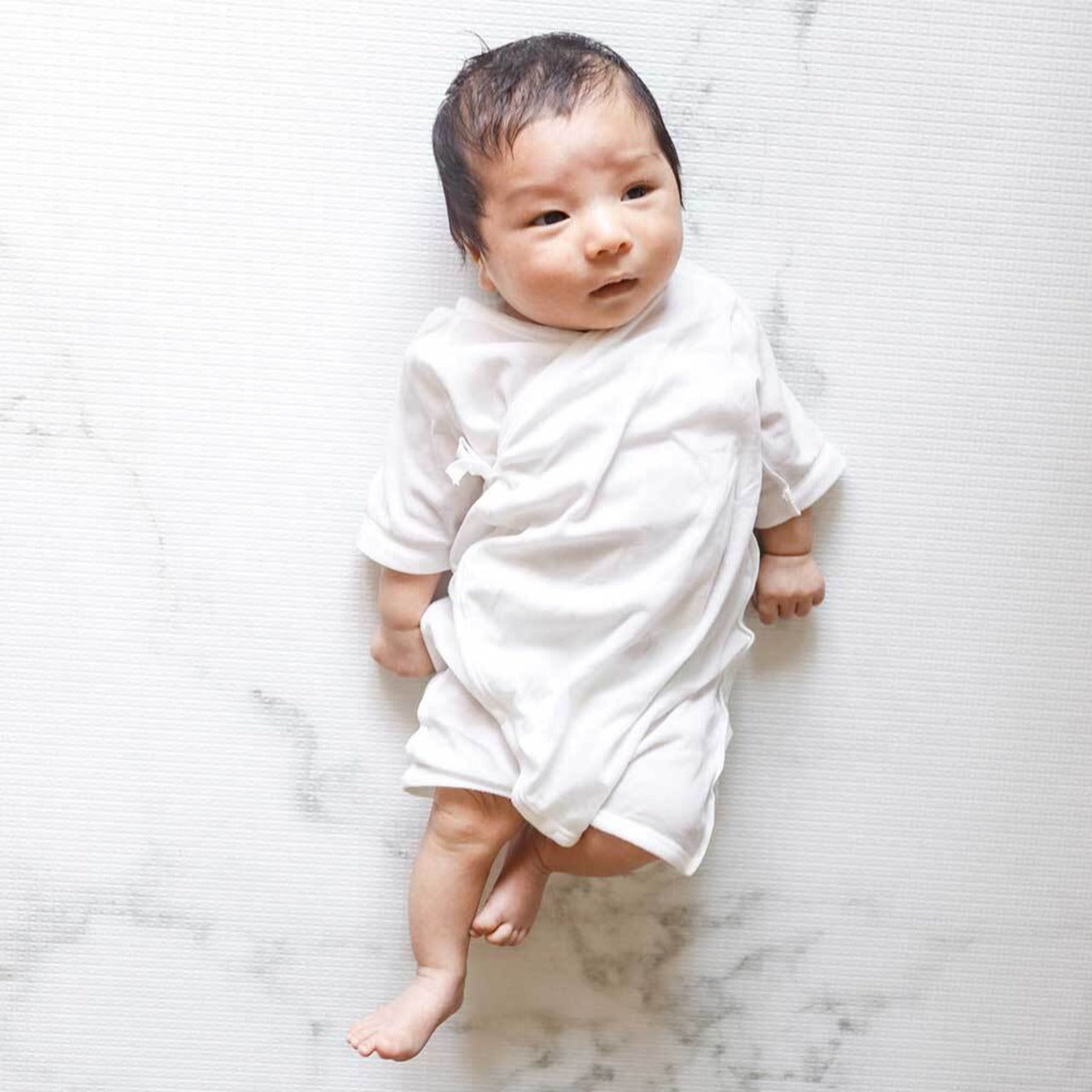 Made in Japan | AENAK newborn baby cotton pure white jumpsuit