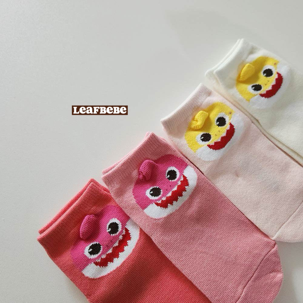 韓國製|BABY SHARK小童襪仔(1 SET 4對)
