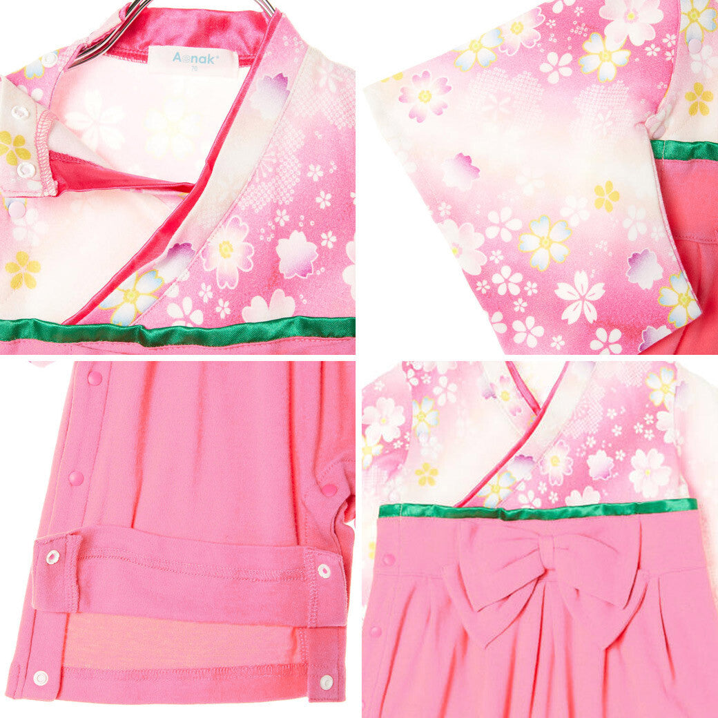 日本直送 | AENAK 水彩風梅花圖案和服連身褲