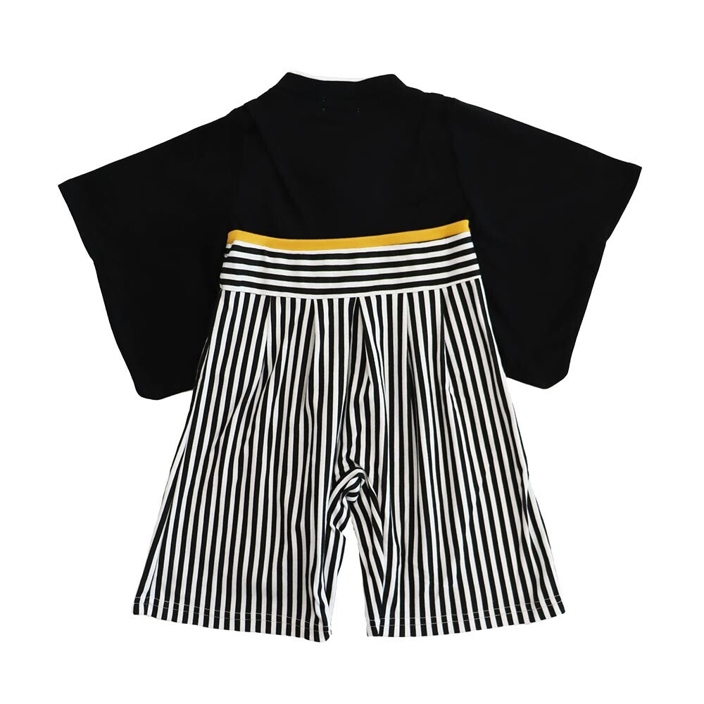Direct from Japan | AENAK Black straight striped kimono jumpsuit