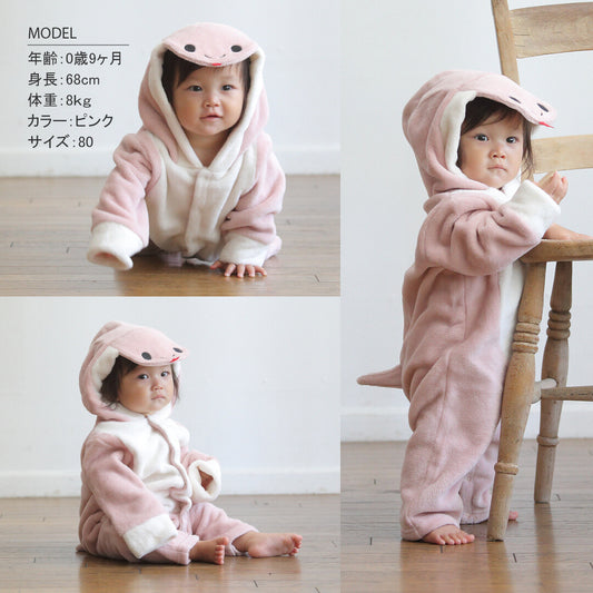 Direct shipping from Japan | AENAK Year of the Snake baby jumpsuit (pink snake)