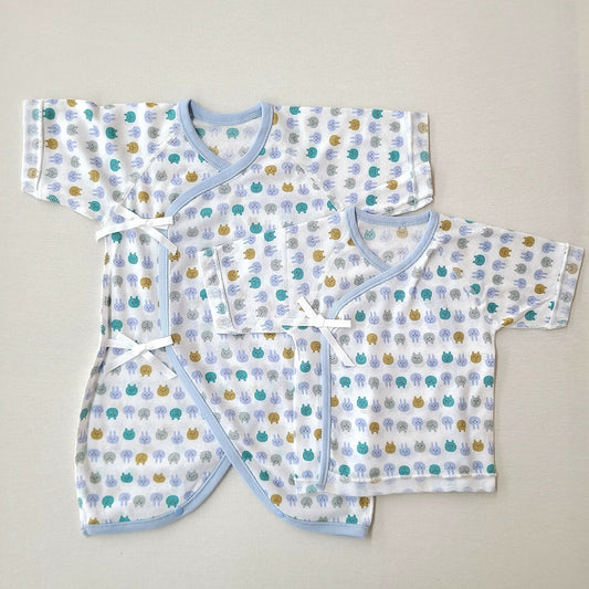Made in Japan | Newborn baby cotton rabbit one-piece underwear two-piece set