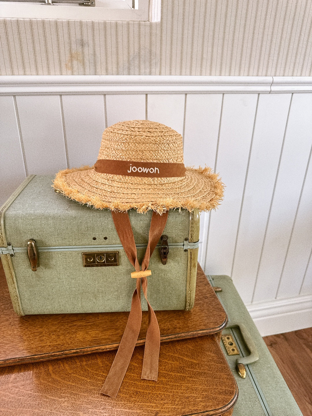 Made in Korea | Customized embroidered flat straw hat