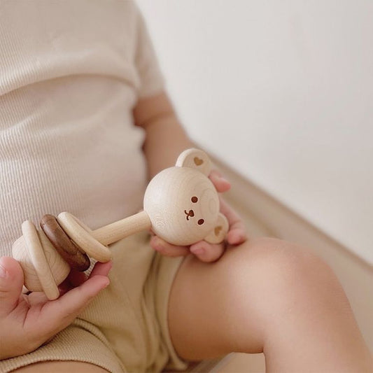 DOT TO DOT Newborn Baby Wooden Rattle