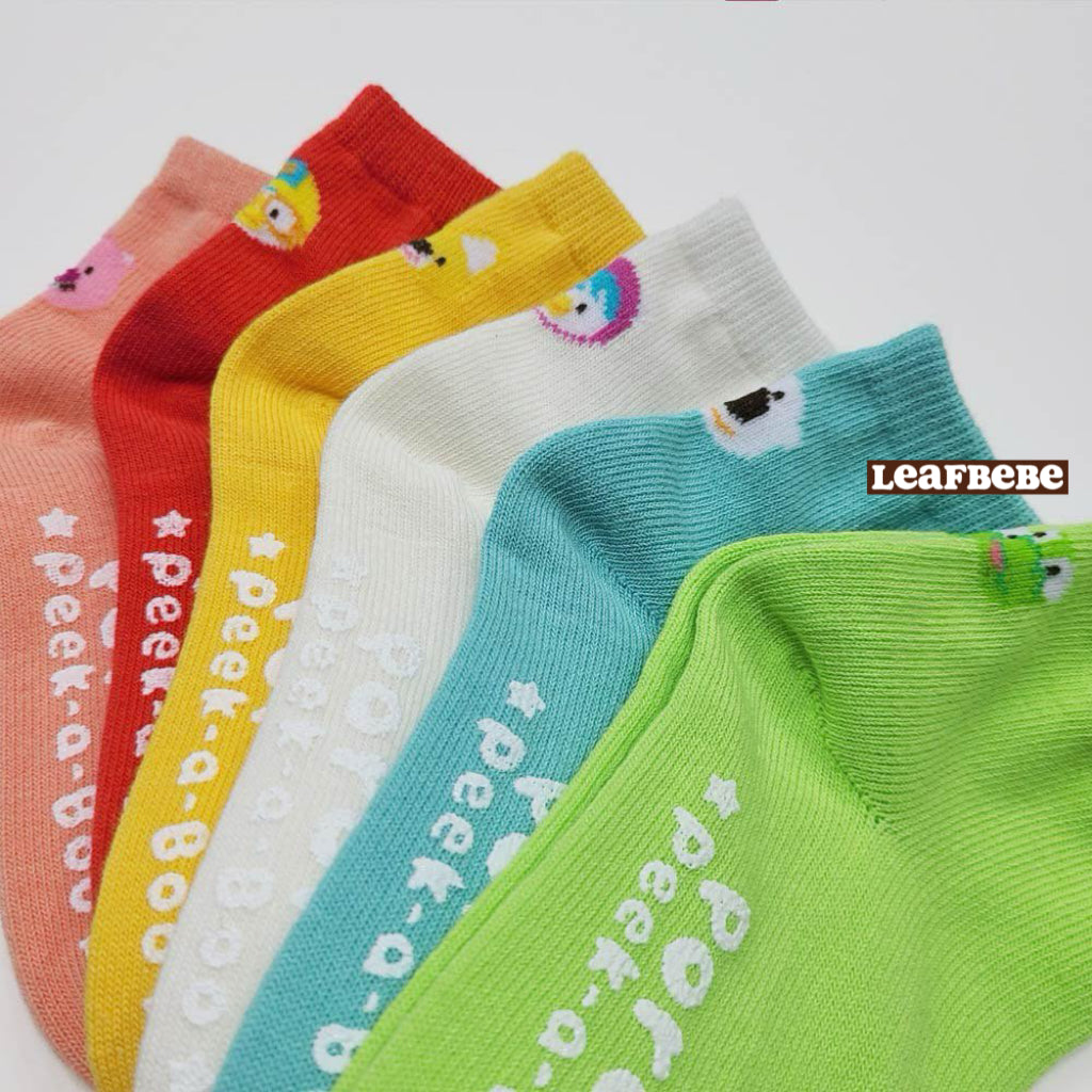 Made in Korea|PEEK-A-BOO children's socks (1 SET 6 pairs)