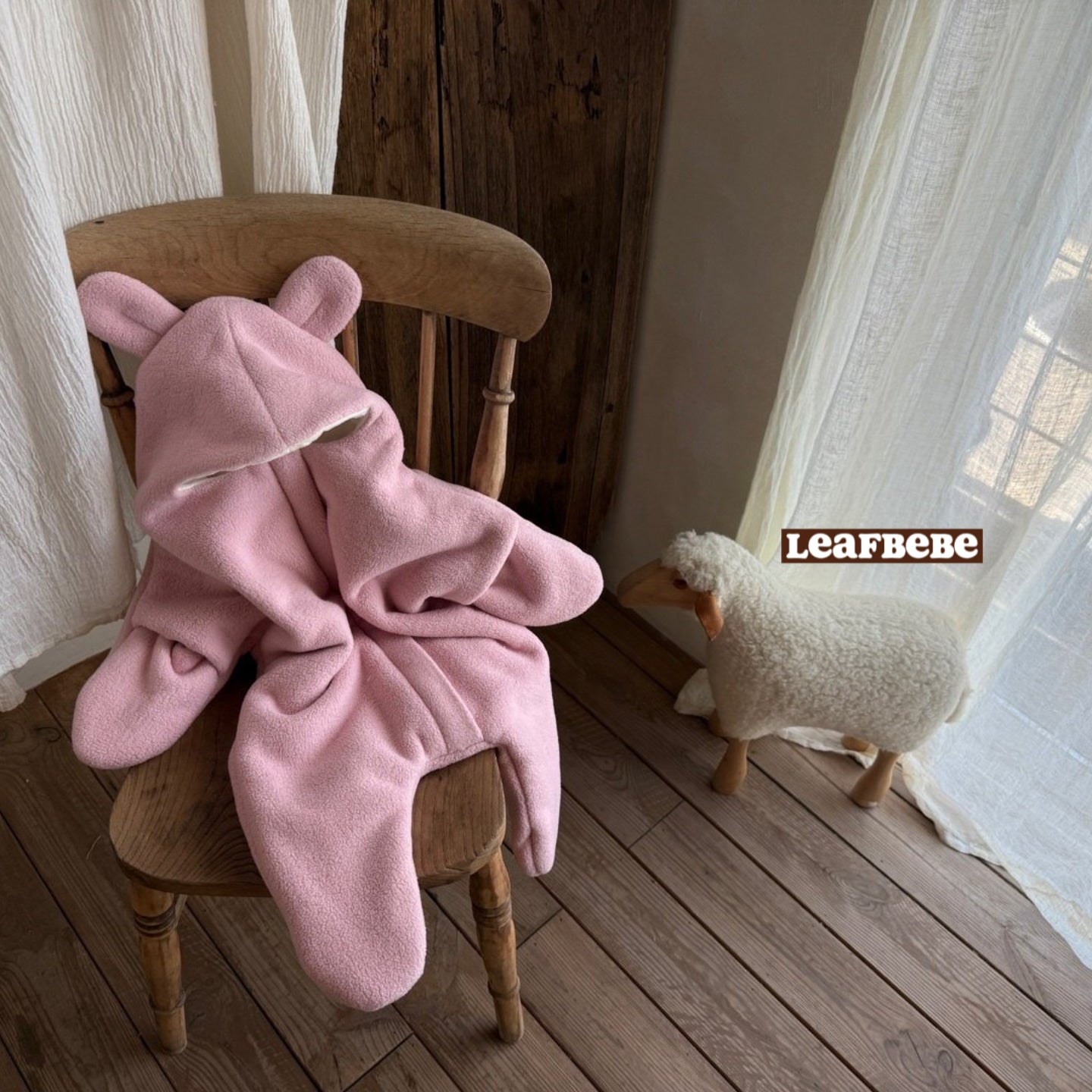 Made in Korea | Little Bear Furry Newborn Baby Sleeping Bag | [KS14][014]