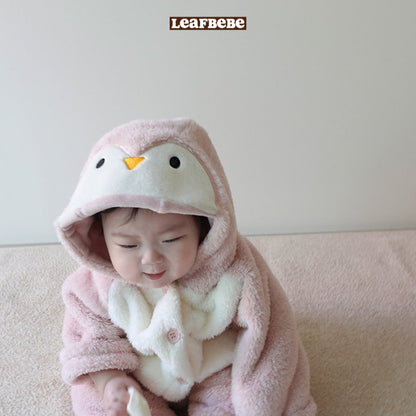 Made in Korea | Penguin furry jumpsuit | [KS01][090]