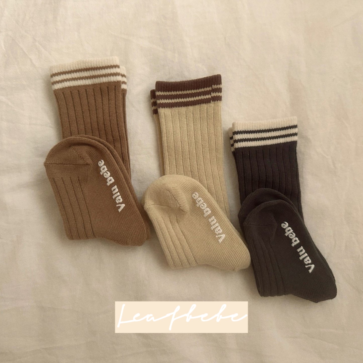 Made in Korea | Cookie Color Block Socks SET | [KS17][065]