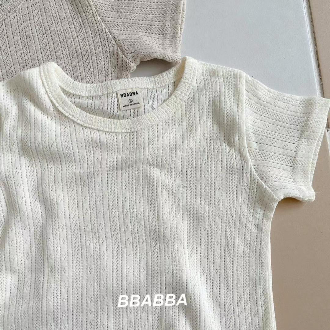 Made in Korea | Solid color ribbed short-sleeved top | [KS26][071]