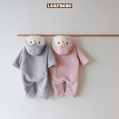 Made in Korea | Penguin furry jumpsuit | [KS01][090]