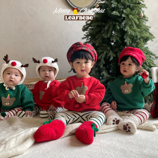 Made in Korea | Christmas bear sweatshirt family wear | [KS18][003]