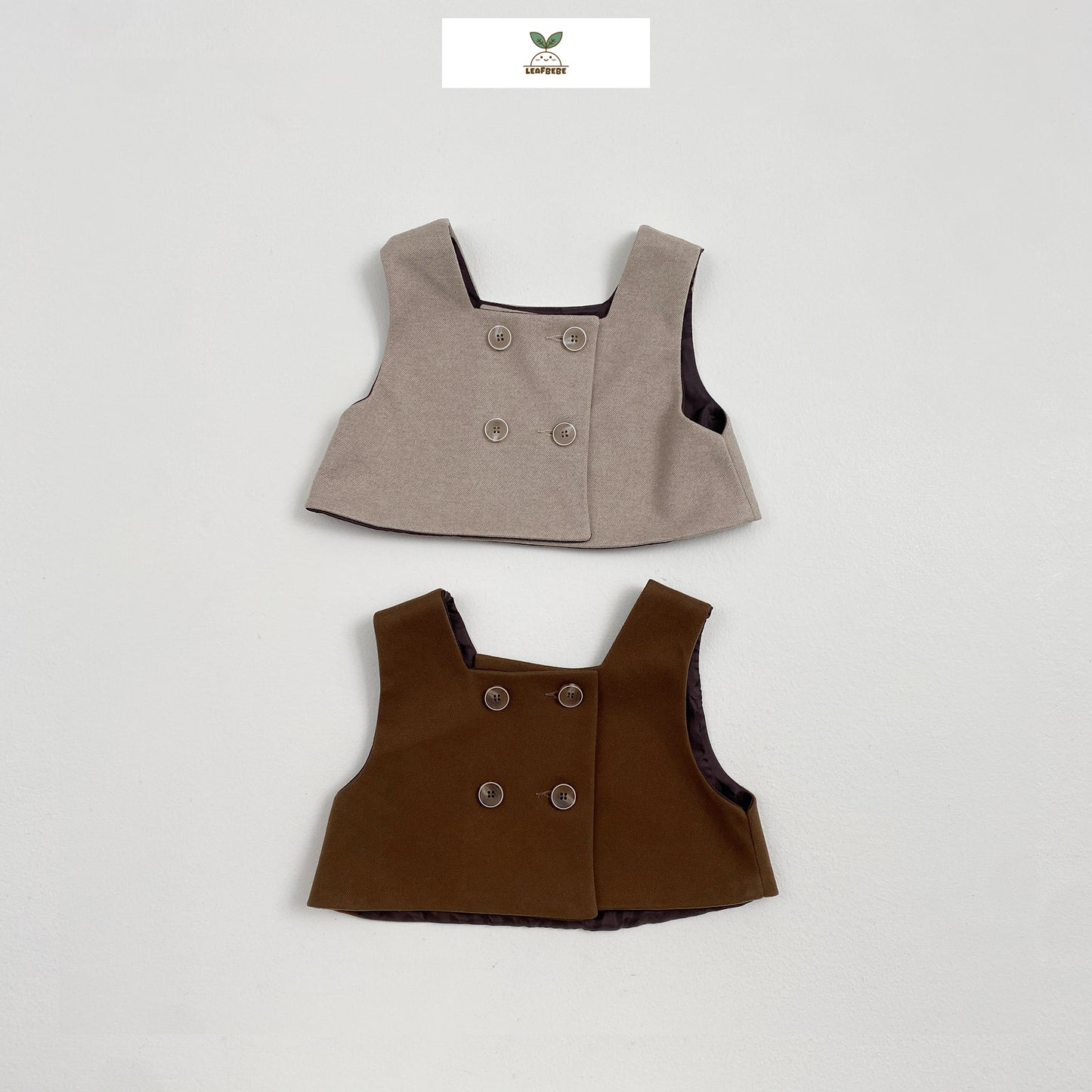 Made in Korea｜Chocolate button vest top | [KS02][116]