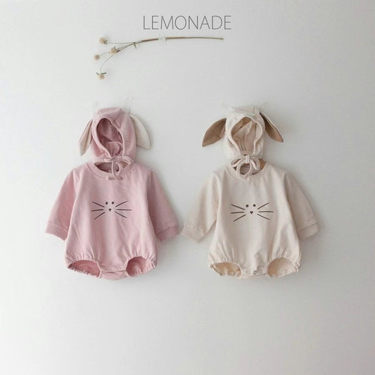 Made in Korea | Solid color hood with cat expression | [KS01][016]