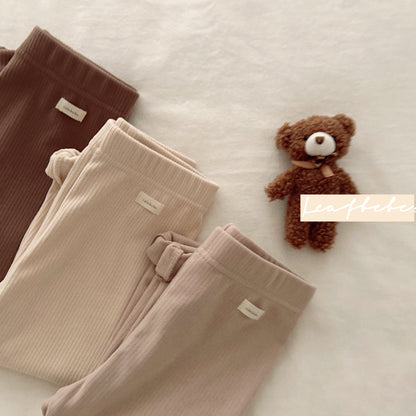 Made in Korea | Ribbed basic leggings (kid) | [KS17][035]