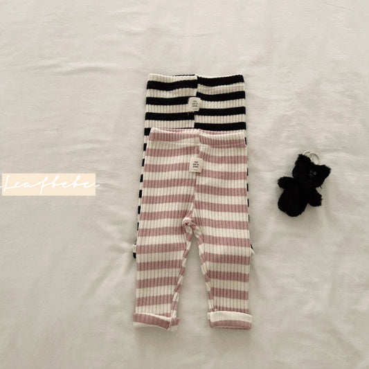 Made in Korea | Ribbed horizontal leggings (kid) | [KS17][040]