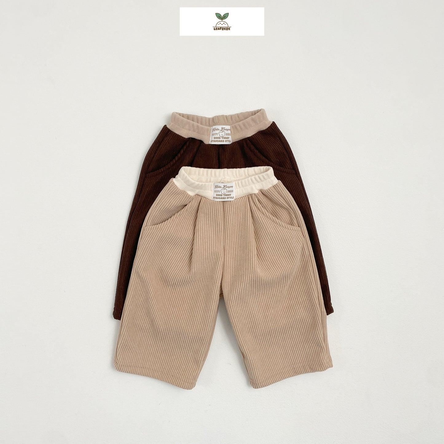 Made in Korea｜Ribbed colorblock hem pleated trousers | [KS02][120]