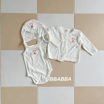 Made in Korea | Ribbed Heart Three-piece Set | [KS26][026]