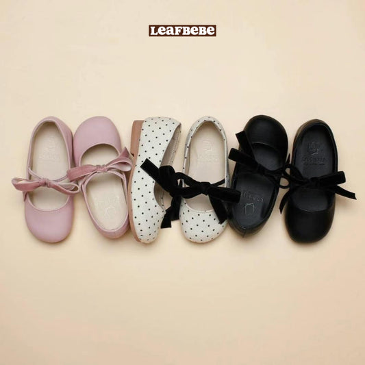 Made in Korea | Velvet bow round-toe shoes | [KS13][021]