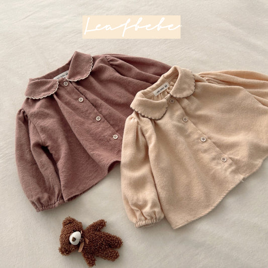 Made in Korea | Small lace lapel doll shirt (BB/kid) | [KS17][033]