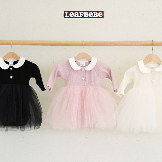 Made in Korea | Princess collar heart-shaped gauze skirt | [KS11][006]