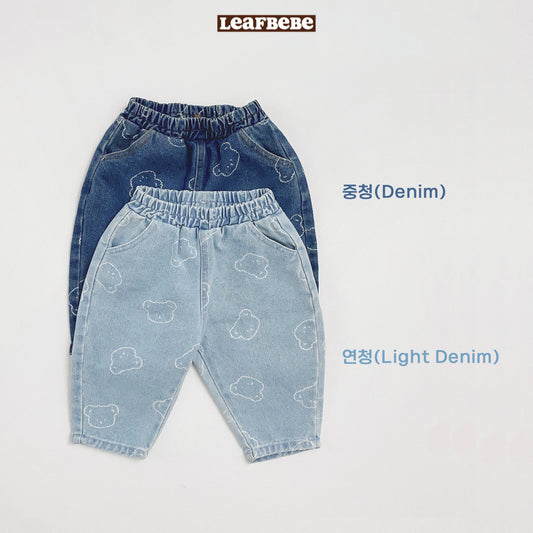 Made in Korea | Koala print denim trousers | [KS02][034]