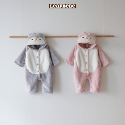 Made in Korea | Penguin furry jumpsuit | [KS01][090]