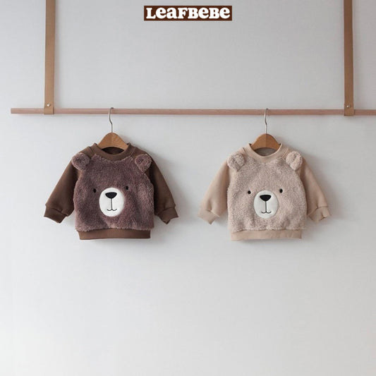 Made in Korea | Plush bear sweatshirt | [KS01][080]