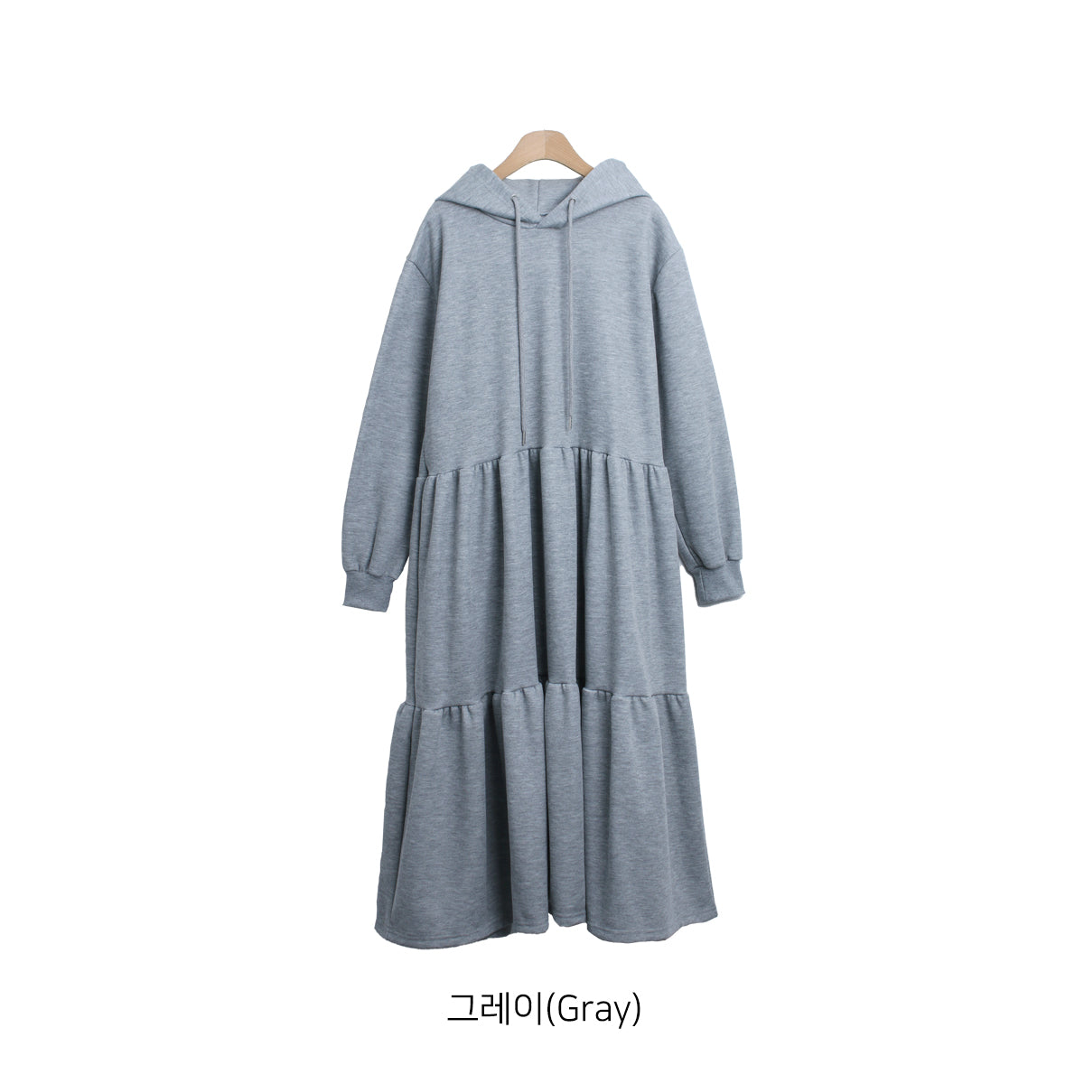 Made in Korea | Hooded sweatshirt one-piece cake dress | [WS012]