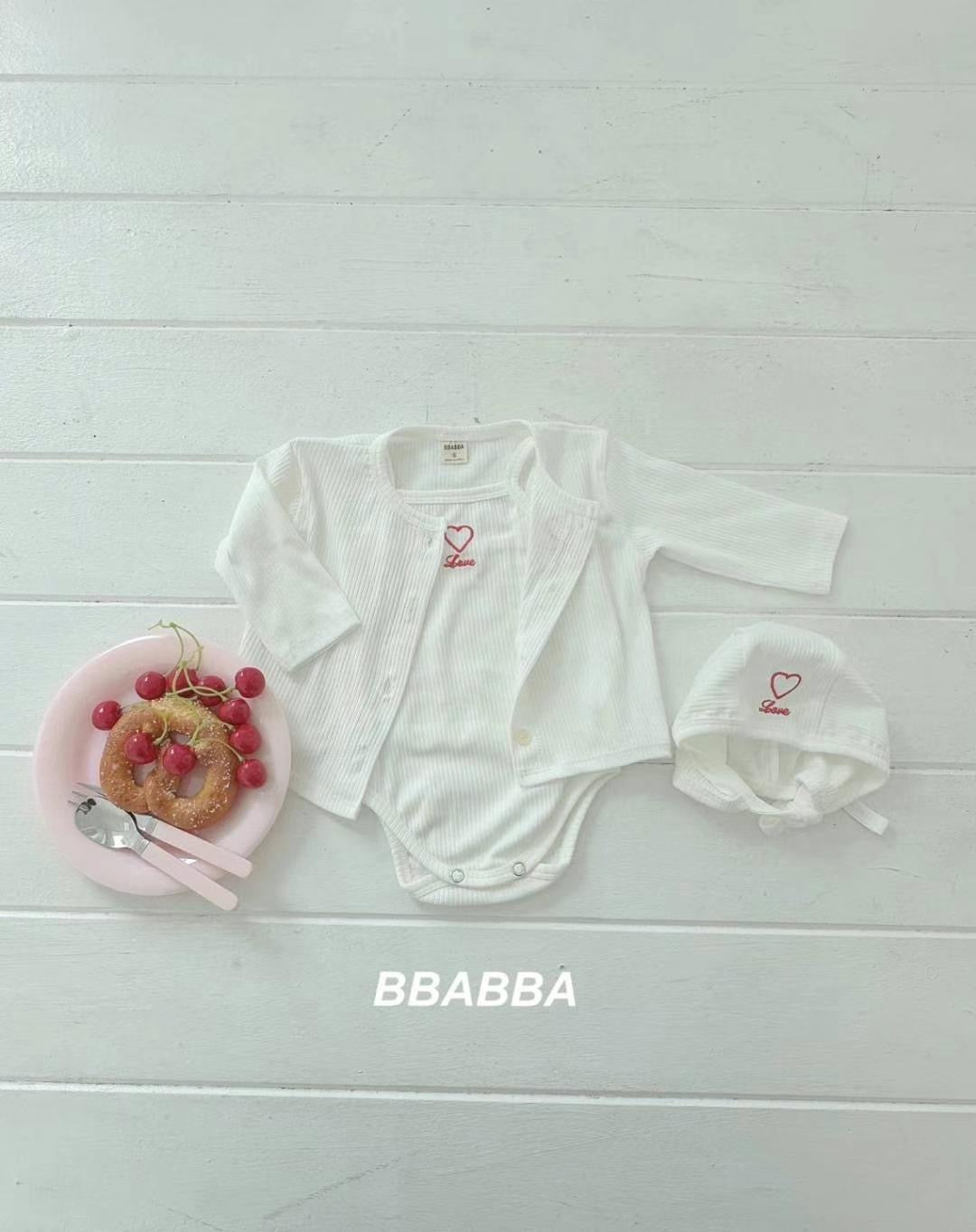 Made in Korea | Ribbed Heart Three-piece Set | [KS26][026]